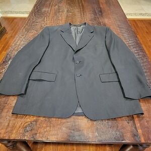 Vintage Lacrosse Blazer Men's Size‎ 46 R Black Sport Coat Made In USA Jacket